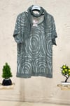 Spiral Desen Şallı İthal Bluz