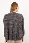 Arkası Uzun Oversize Omuz Motif Detay Kazak