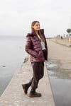 Bel Lastik Detay Cep Ve Kemerli Deri Pantolon