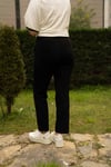 Bel Lastik Ve Yazı Detay  Cepli  Dikişli Pantolon