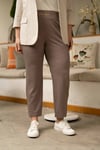 Bel Lastik Ve Yazı Detaylı Paça Çıtçıtlı Pantolon