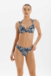 Çizği Desen Detaylı Kadın Bikini
