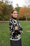 Figür Baskı  Desenli Tül Ceket