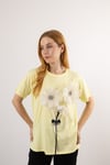 İnci Ve Taşlı Papatya Desenli Tshirt