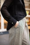 Kemerli Boru Paça Pantolon