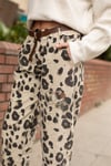 Leopar Desenli Likralı Pantolon