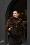 Leopar Detaylı Kürk Ceket