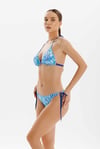 Ön Dantel İşlemeli İpli Kadın Bikini