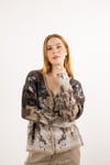 Oversize Pul Payet İşleme Detay Hırka