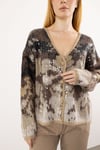 Oversize Pul Payet İşleme Detay Hırka
