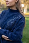 Pul Payet İşleme Peluş Bluz