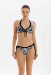 Yaprak Desen İp Bağlama Detaylı Kadın Bikini