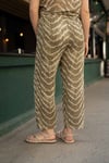 Zebra Desen Detaylı Vual Kadın Pantolon
