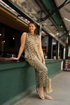 Zebra Desen Detaylı Vual Kadın Pantolon