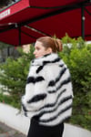 Zebra Desenli Sisli Kaban