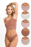 Kadın Brazillian Çapraz Bel Lazer Kesim 5 li Slip KTS4040