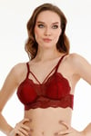 Kadın dantelli çapraz askılı bralet büstiyer