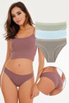 Kadın Fitilli Soft Renkler 3 lü Slip Külot Set - KTS4053