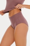 Kadın Fitilli Soft Renkler 3 lü Yüksek Bel Külot Set - KTS4054