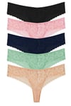 Kadın Full Dantelli Brazilian  Külot 5li Paket Set - KTS4007 KARIŞIK