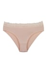 Kadın Organik Bambu Kumaş Beli Dantelli Slip Külot 5 li Paket Set - KTS3081 KARIŞIK