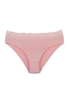 Kadın Organik Bambu Kumaş Beli Dantelli Slip Külot 5 li Paket Set - KTS3081 KARIŞIK