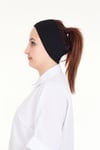 Sensu Dikişsiz Kadın Penye Tesettür Bandana Spor Saç Bandı SIYAH