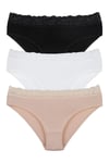 Sensu Kadın Bambu Kumaş Beli Dantelli 3 lü Slip Külot Set KTS1092 MODEL4
