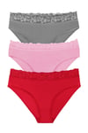 Sensu Kadın Bambu Kumaş Beli Dantelli 3 lü Slip Külot Set KTS1092 MODEL2