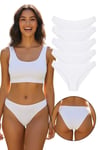 Sensu Kadın Basic Beyaz Bikini Model 5li Külot Paket Seti