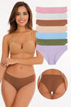 Sensu Kadın Basic Karışık Renkler Pamuklu Slip Külot 7li Paket Set - KTS3048 KARIŞIK