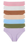 Sensu Kadın Basic Karışık Renkler Pamuklu Slip Külot 7li Paket Set - KTS3048 KARIŞIK