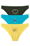 Sensu Kadın Baskılı Slip Külot 3 Lü Paket Set