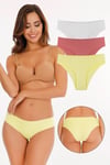 Sensu Kadın Bikini Lazer Kesim 3 lü Külot Set