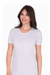 Sensu Kadın Bisiklet Yaka Basic T-Shirt TSR1005 BEYAZ