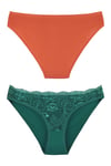 Sensu Kadın Dantelli Karışık Renkler Slip Külot 5l i Paket Set KTS3064 KARIŞIK