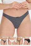 Sensu Kadın Dantelli Slip Külot Soft Renkler 5 li Paket Set