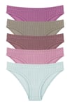 Sensu Kadın Fitilli Soft Renkler 5li Slip Külot Set -  KTS3053 KARIŞIK