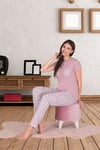 Sensu Kadın Kısa Kollu Cepli Pijama Takımı PJ3010