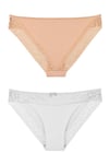 Sensu Kadın Lazer Kesim Dantelli Slip Külot 3 lü Paket Set - KTS3101 MODEL1