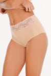 Sensu Kadın Lazer Kesim Yüksek Bel Dantelli 3lü Külot Set - KTS3105 MODEL2