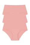Sensu Kadın Pamuklu Yüksek Bel 3 Lü Külot Set PEMBE