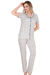 Sensu Kadın Pijama Takımı Kısa Kollu Düğmeli  PJ3005