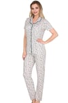 Sensu Kadın Pijama Takımı Kısa Kollu Düğmeli  PJ3005