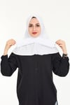 Sensu Kadın Tesettür Hazır Çıtçıtlı Hijab Bone Şal BEYAZ