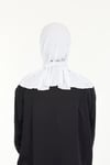 Sensu Kadın Tesettür Hazır Çıtçıtlı Hijab Bone Şal BEYAZ