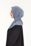 Sensu Kadın Tesettür Hazır Çıtçıtlı Hijab Bone Şal GRI
