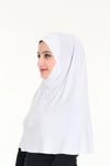 Sensu Peçeli Hazır Türban Pratik Şal Hijab Namaz Örtüsü BEYAZ