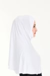 Sensu Peçeli Hazır Türban Pratik Şal Hijab Namaz Örtüsü BEYAZ