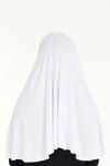 Sensu Peçeli Hazır Türban Pratik Şal Hijab Namaz Örtüsü BEYAZ